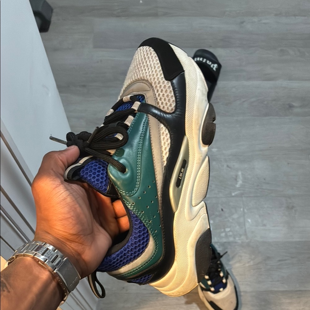 Dior Black, Blue, and Green Sneakers